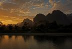 Coucher du soleil Vang Vieng Laos