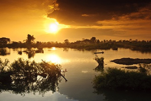Crépuscule sud laos