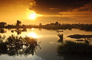 Crépuscule sud laos