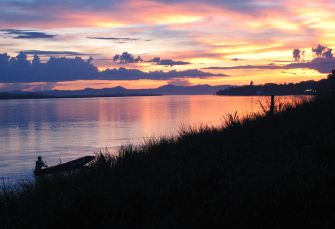 coucher soleil vientiane