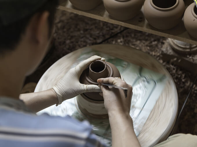  travail argile cuite Bat Trang