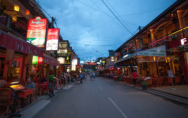 Rue Siem Reap Cambodge