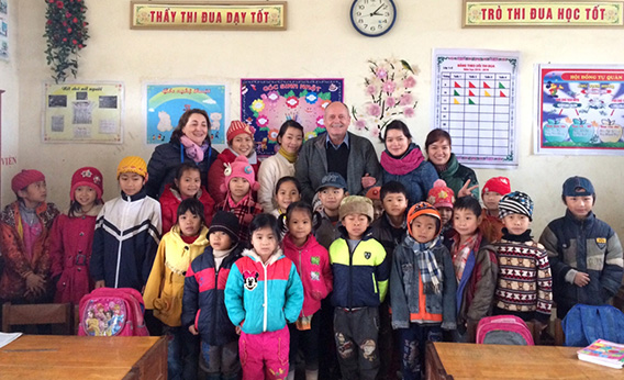 Visite d'une classe primaire