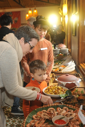 délicieux buffet de plats traditionnels