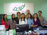 Accueil au bureau d'Amica Travel à Hanoi