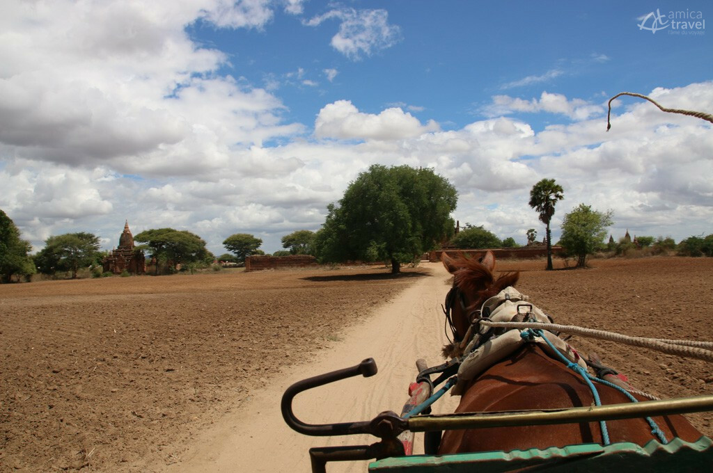 chemin vers bagan birmanie