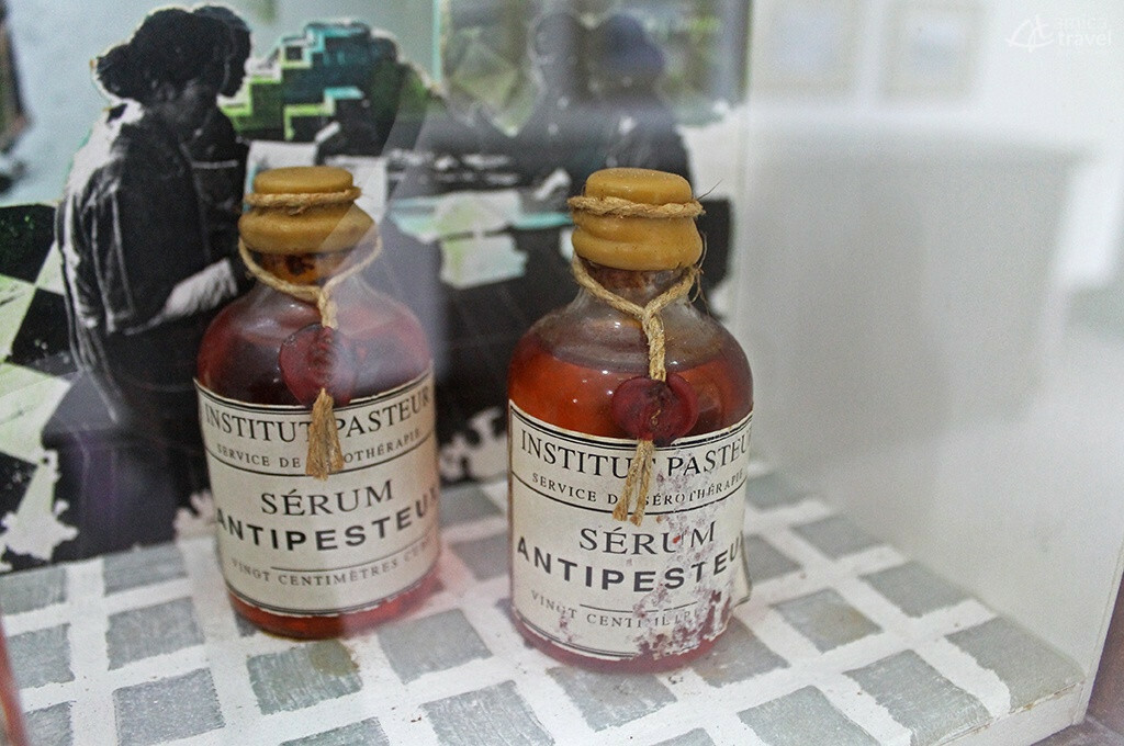 Sérum antipesteux au musée Alexandre Yersin flacon vaccin musee alexandre yersin