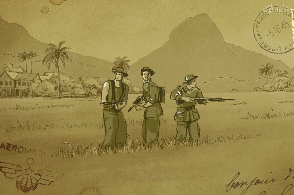 soldats guerre d'indochine Vietnam