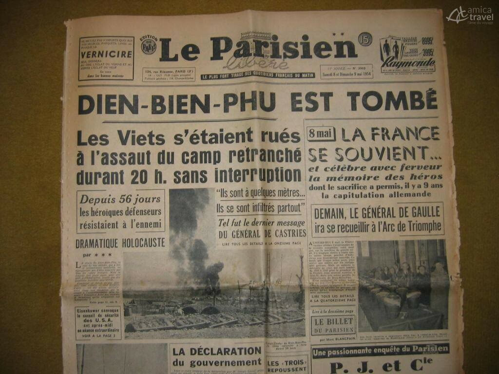 Une du Parisien 8 mai 1954, chute de Diên Biên Phu presse parisienne dien bien phu