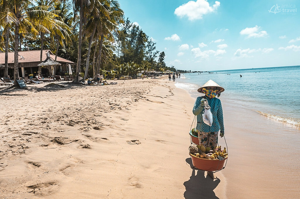 vendeuse ambulante plage phu quoc