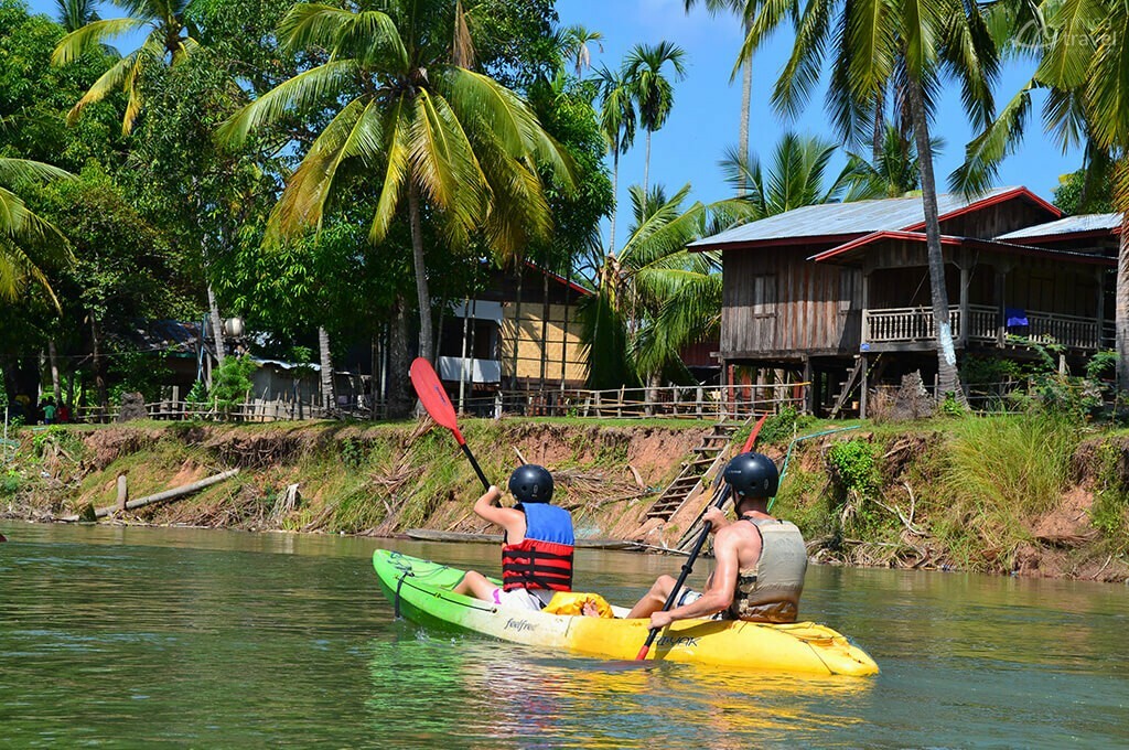 kayak sur le Mekong 4000 iles Laos