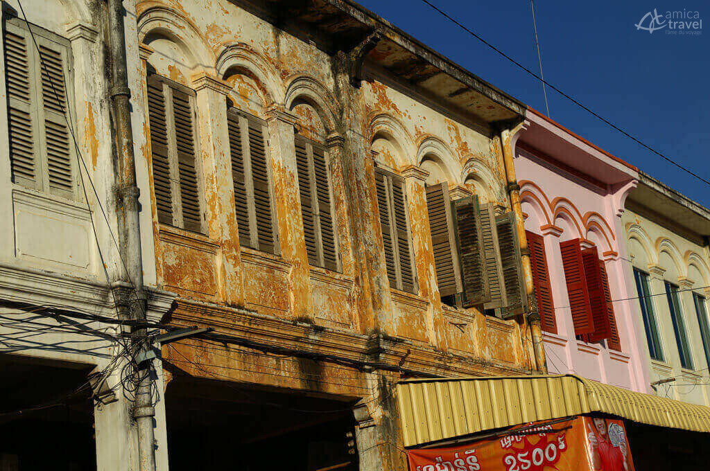 Les façades décrépies de Kompong Cham façades décrépies kompong cham