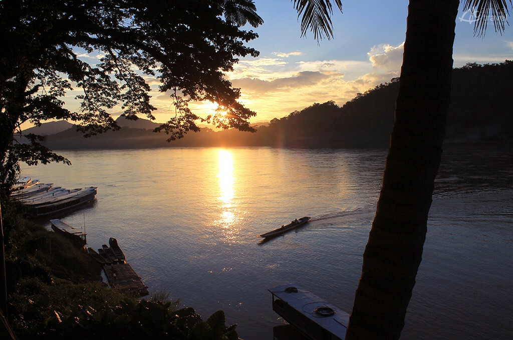 coucher soleil mekong