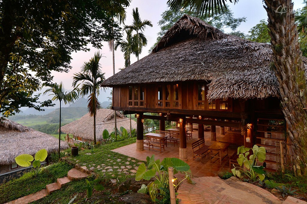 maison sur pilotis pu luong vietnam