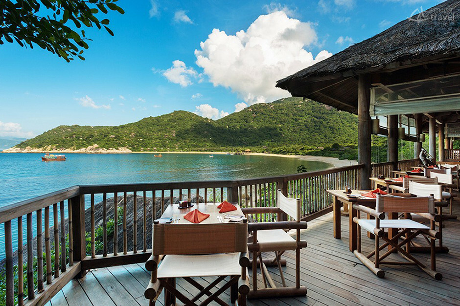 Restaurant à la baie de Ninh Van restaurant baie ninh van