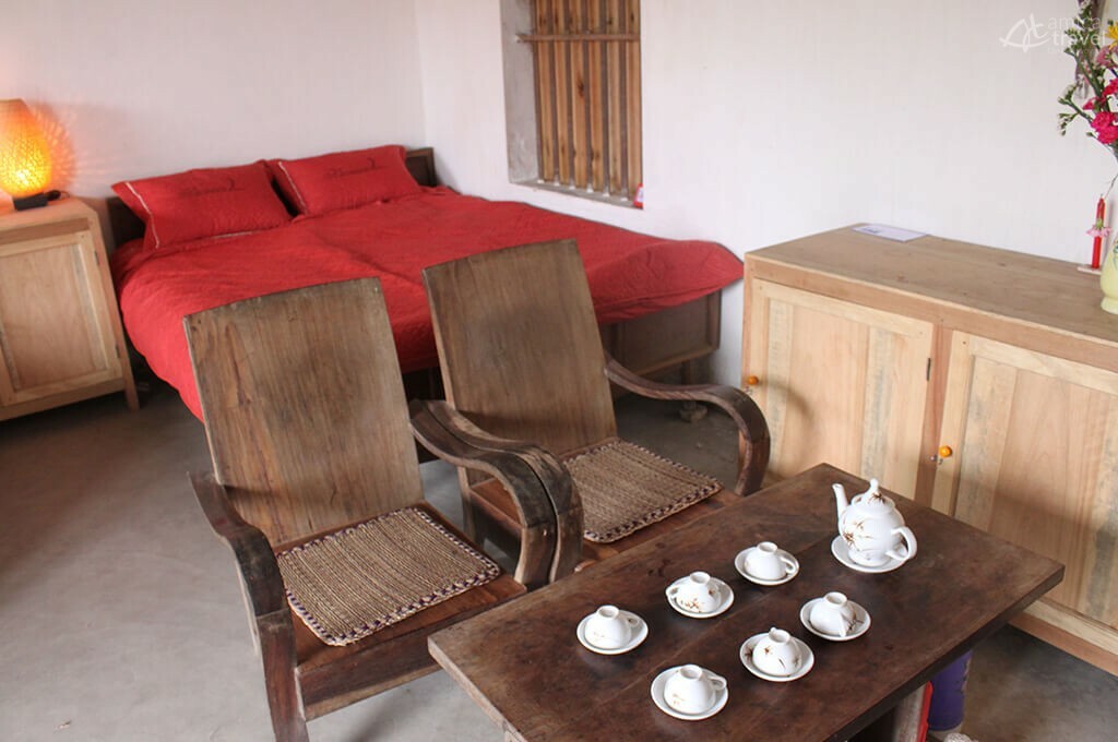 Vue sur une chambre double chez M. Ich & Mme Dan Chambre chez Ich au village de Non Khe, Ninh Binh