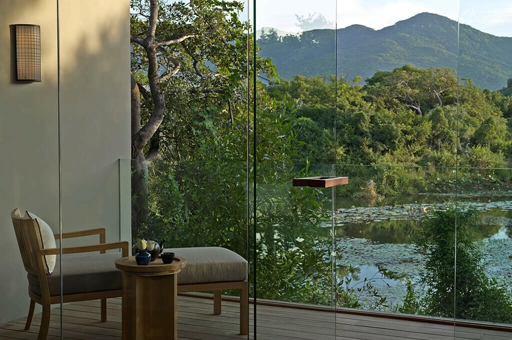 chambre vue sur lac de lotus amanoi Ninh Thuan Vietnam