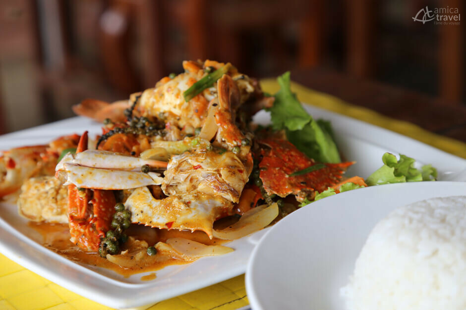 Délicieux crabes de Kep infusés au poivre de Kampot crabe kep poivre kampot