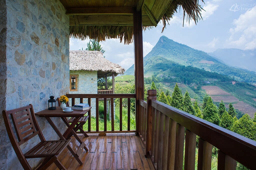 Vue balcon Topas Ecolodge Sapa Vietnam