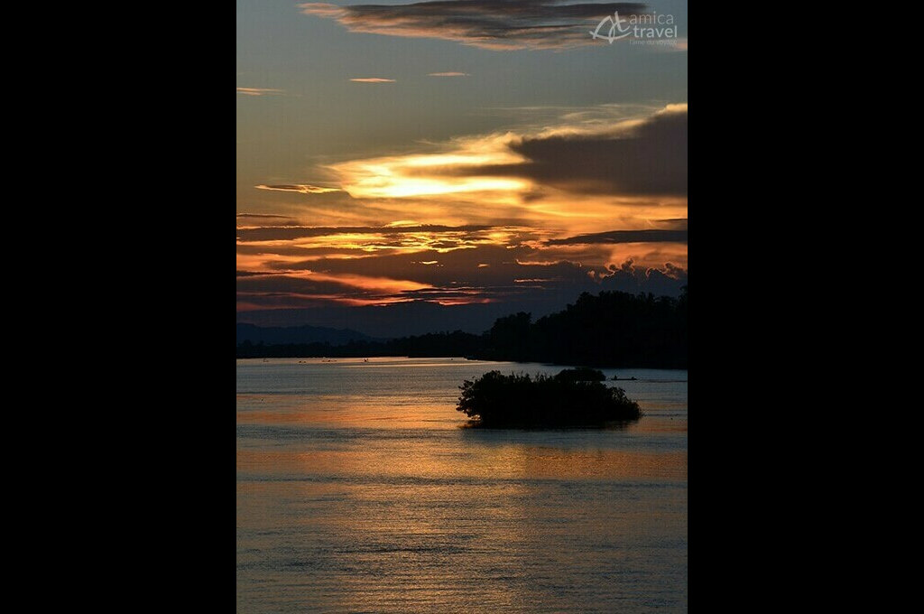 coucher du soleil don khone Laos