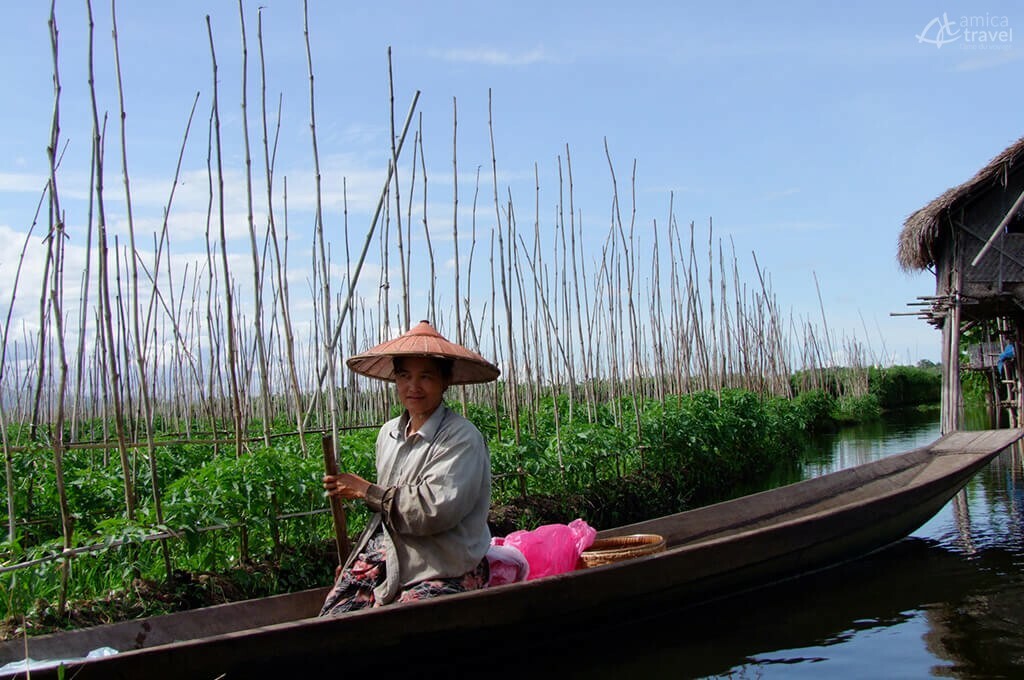 femme lac inle birmanie