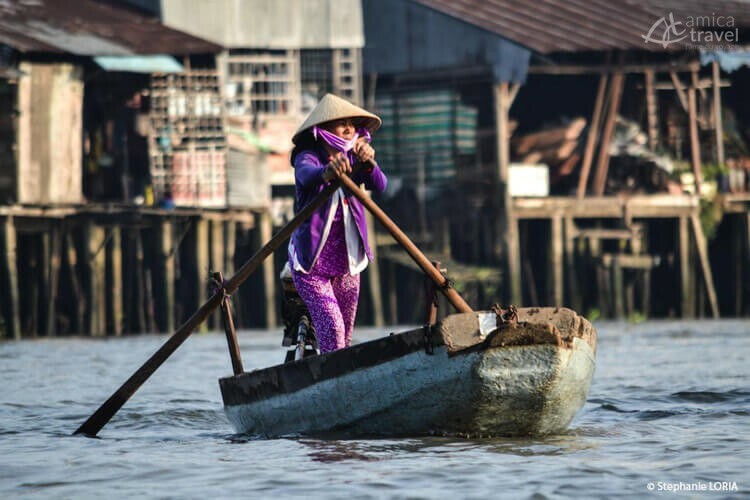 Barque sur le Mékong Barque Mékong