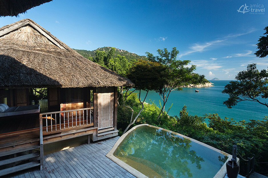 Villa avec vue sur la mer à la baie de Ninh Van villa sur colline baie ninh van