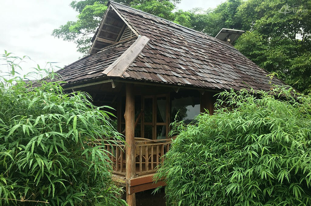 Bungalow en plein dans les arbres Bungalow arbres Kingfisher Ecolodge Laos