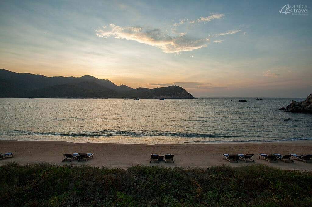coucher du solei plage amanoi Ninh Thuan Vietnam