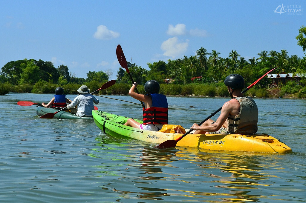 Balade en kayak sur la rivière kayak rivière laos