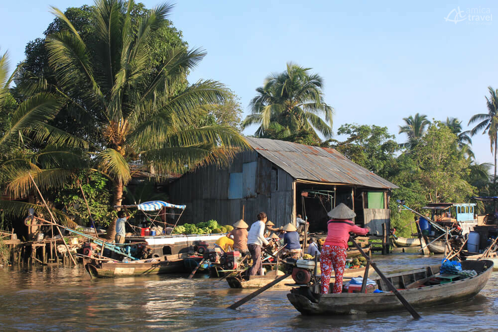 Marche flottant delta mékong