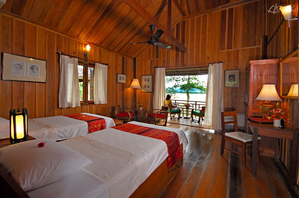 Chambre double de La Folie Lodge chambre double la folie lodge Laos