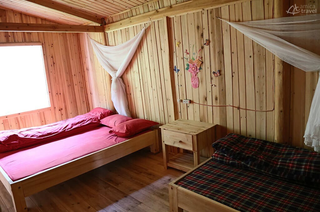 Vue sur une chambre de l'auberge Chambre chez M.Pa à Bac Ha -