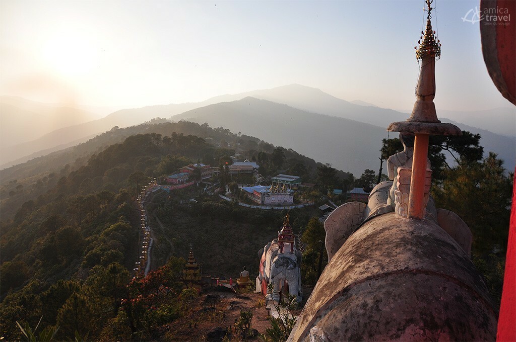 vue panoramique de mindat birmanie