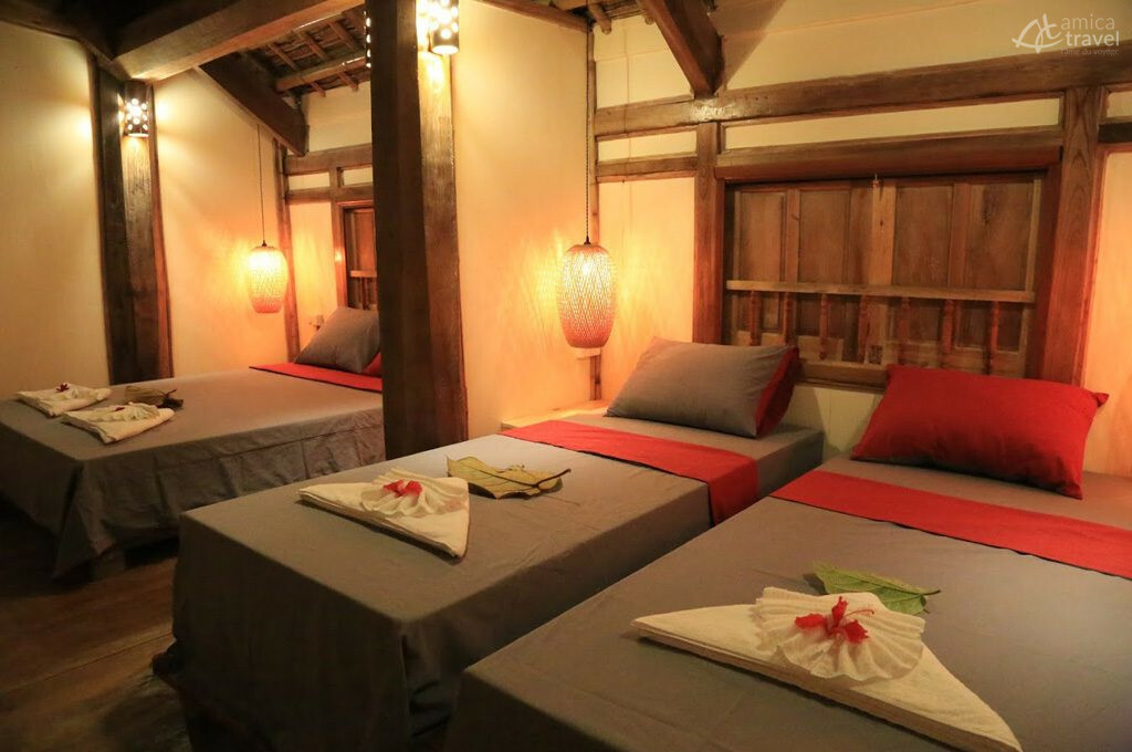 Une chambre commune bungalow pu luong home