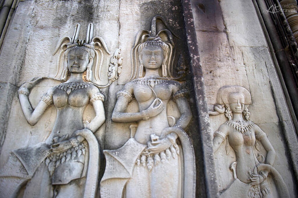 Apsaras d'un temple au Cambodge -