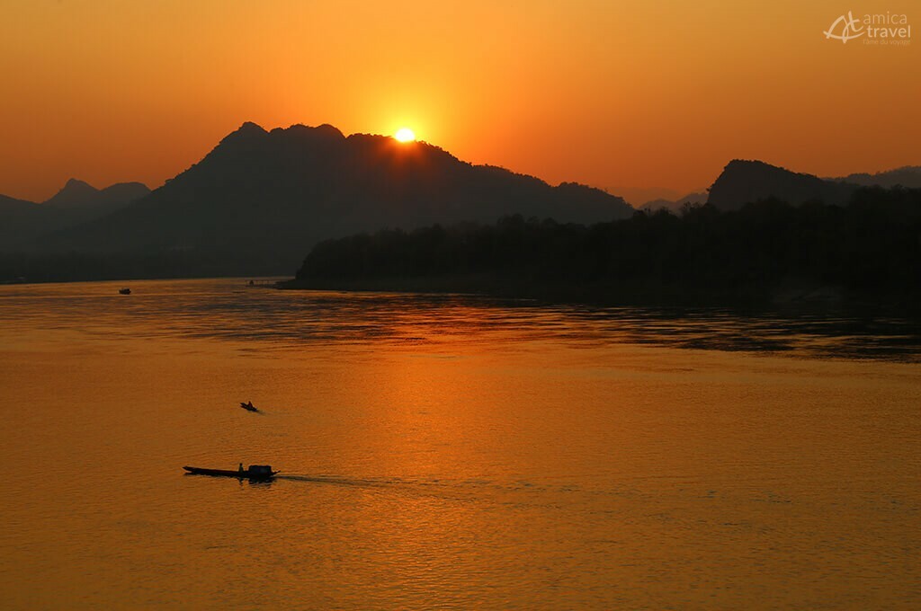 Coucher du soleil à Luang Prabang -