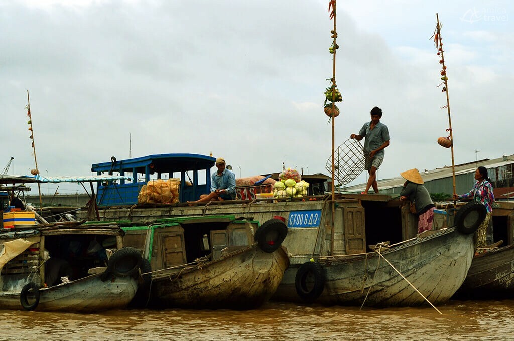 Marché flottant, Delta du Mékong marche flottant delta mekong